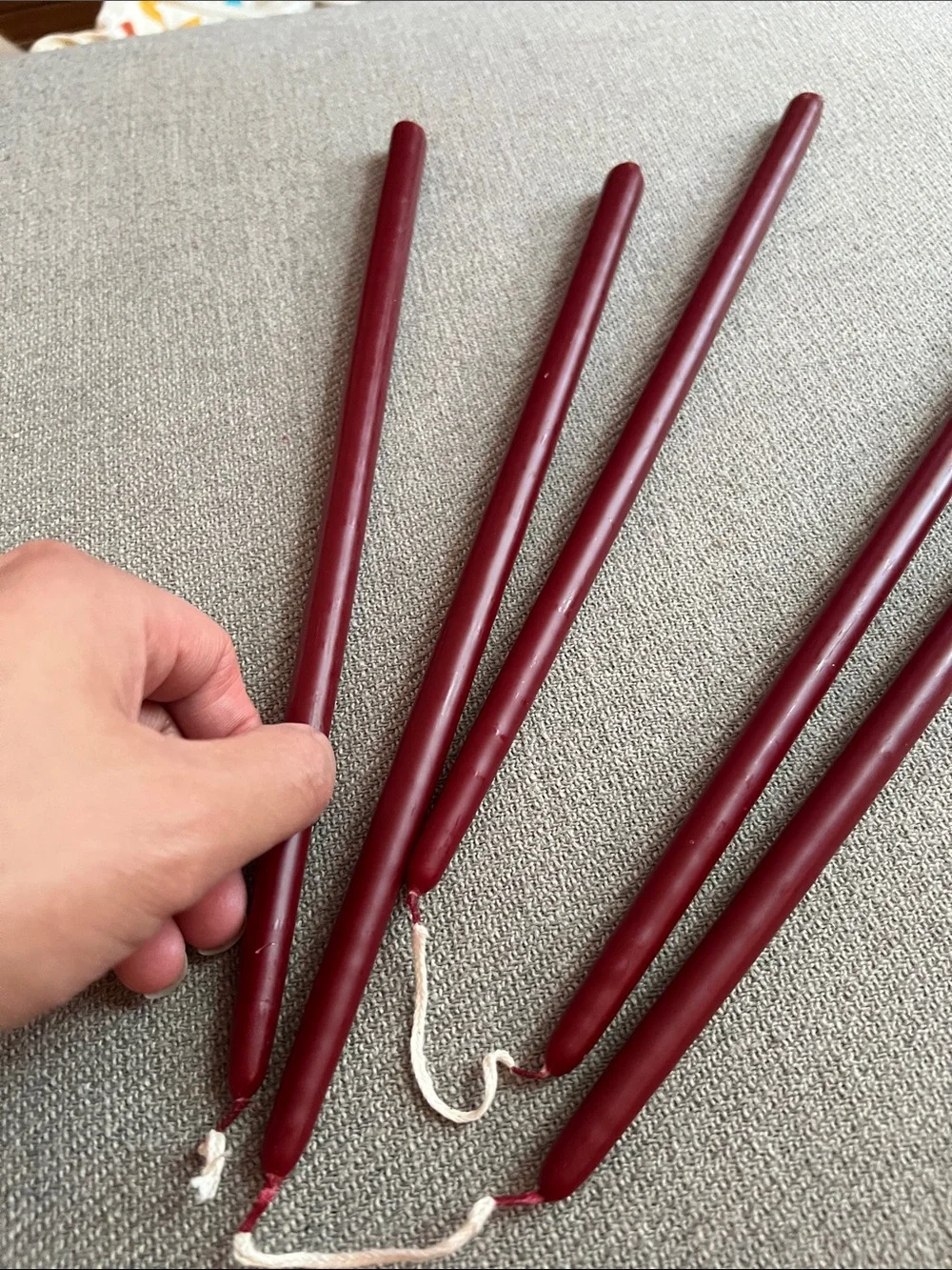 Anthropologie Burgundy Mini Taper Candles - Deep Wine Set 5 of 12